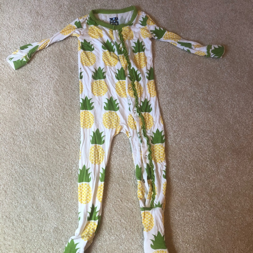 Kickee Pants: pineapple rufflebutt footie